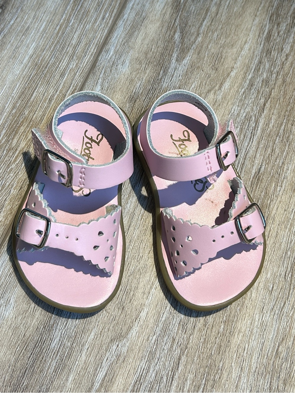 FootMates Eco Ariel Rose Pink Double-Buckle Toddler Sandals